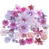 Avagiaforu Fiori Finti Artificiali Teste, 48 Pezzi Teste di Fiori Artificiali Decorazioni, Mini Fiori Finti Seta, Fiori Di Stoffa per Decorazioni da Giardino, Feste e Matrimoni (B)