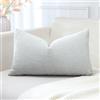 Artscope 1 Pezzi Federe Cuscini in Lino Minimalista Federe in Velluto Copricuscino per la Decorazione Domestica Soggiorno Camera da Letto Divano 30x50cm, Grigio Argento
