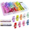 VooGenzek 70 Pezzi Sewing Clips, Clip da Cucito Multiuso in Plastica, Mollette da Cucito, Cucito Clip, Pinze Fai da Te in Tessuto per Cucire, Rilegare, Crafting, Artigianato