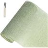 SWAWIS Runner da Tavolo Effetto Lino, 20 cm x 5 m, Verde Vintage per Decorazione, Matrimonio, Compleanno