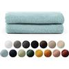 Blumtal Asciugamani Bagno, Set Asciugamani Super Assorbenti, 100% Cotone Certificato Oeko-Tex 100, 2 Asciugamani (50x100cm), Azzurro