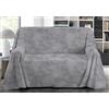 SpazioTessile Copritutto Arredatutto Telo arredo Copridivano Copriletto Fantasie Montagna Letto Divano 100% Puro Cotone Misure Maxi (Lilly Grigio, 220x300)