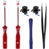 Times Mark Replacement & Repair Tool Kit for Nintendo Switch,/Switch OLED/Joy-Con/Switch Lite Controller, Include 2PCS Joysticks and Tri-Wing & Cross Screwdriver Repair Tools