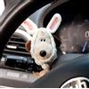 FiveMileBro Decorazione per auto, cane, cruscotto, bambola per cani, mini dolce cane, peluche, accessorio per la decorazione di frecce, coniglietto regalo di Pasqua (coniglio)