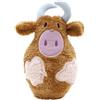 JACK AND VANILLA, Giocattolo interattivo per Cani, Forma di papà Toro-L, Design Realistico e colorato, Durevole e Facile da Pulire, Ideale per Piccole e Medie Razze, 30,4 cm, Modello Barnyard