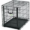 MidWest Homes for Pets Gabbia pieghevole Ovation in metallo, porta singola, lunga 60,96 cm, pannello divisorio, piedini protettivi, vaschetta a tenuta stagna, per cani piccoli, nero, 1924