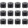 Boaby 50pcs Buzzer Elettronico Passivo, Cicalino Elettromagnetico Resistenza 16Ohm Allarme Universale 3V 5V 9V 12V Suono Continuo Ape, per Computer, Stampanti, Fotocopiatrici Industriali