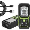 Huepar Metro Laser 50M, Huepar Telemetro Laser Distanziometro Laser Impugnatura Portatile Strumento di Misura Digitale Rilevatore di Portata Display LCD a 4 Righe Retroilluminato Grande IP54 Antiurto