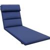Outsunny Cuscino per Sdraio e Lettino Prendisole in Tessuto con Lacci di Fissaggio, Blu Scuro