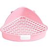 JINGLING Vassoio WC per animali domestici | Lettiera per gatti con guardrail alto, triangolare, grande capacità, toilette per animali domestici, riutilizzabile, toilette angolare per conigli, gatti