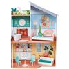 KidKraft Casa delle Bambole in Legno Emily con Accessori e Mobili inclusi, Casa a 3 Livelli di Gioco con Terrazza sul Tetto per Bambole 30cm, Giocattolo per Bambini 3+ Anni, 65988