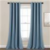 Lush Decor Coppia di tende oscuranti isolate per finestra, 213,4 cm di lunghezza x 132,1 cm di larghezza, blu polvere