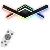 BRILONER - Lampada da soffitto RGB, lampada da soffitto retroilluminata a LED, dimmerabile, temperatura colore regolabile, cornice LED RGB, telecomando, nero