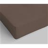 MB HOME ITALY Lenzuolo Sotto con Angoli Letto Matrimoniale, Cotone, Made in Italy, Lenzuola 170x200 con Angolo elasticizzato 25cm, Marrone