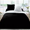 Home Linge Passion Parure copripiumino 3 pezzi, 220 x 240, 100% cotone, 57 fili, colore: Grigio nero-bianco