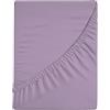 Zer0bed, Lenzuolo Sotto con Angoli Matrimoniale Tinta Unita 100% Cotone ANGOLO MAXI 30CM, 2 Piazze, Lilla, 180x200