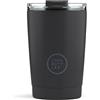 Cool Bottles - Tumbler - Bicchiere Termico in Acciaio Inossidabile - 330 ml - Mono Black - Tazza da Caffè - Coperchio Ermetico - Bevande Fredde 10 ore e Calde 5 ore - Finitura Antimacchia