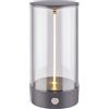 BRILONER - Lampada da tavolo LED senza fili con controllo touch a 4 livelli, filamento, luce bianca calda, ricarica USB-C, lampada da comodino, lettura, LED, lampada a batteria, 7x14,5 cm, antracite