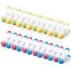 Romon Mollette per Bucato, 24 Pezzi Soft Peg Alimenti da Cucina, Porta Esterno Antisegno Mini Clip Plastica con Impugnatura Morbida Multicolore