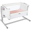 Giovanni Dolcinotti MADE IN ITALY Giovanni Dolcinotti Baby Collection | Set 2 Lenzuola con Angoli Culla Compatibile Chicco Next2Me 50x83 cm - 100% Raso Cotone, Made in Italy (Bianco/Rosa)