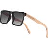 WOODONLY Occhiali da Sole Polarizzati in Legno - Occhiali da Sole Quadrati con Protezione UV400 per Uomo e Donna Regali Perfetti (Nero, legno di acero)