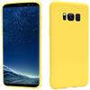 HS Products HSP, custodia gialla compatibile con Samsung Galaxy S8, custodia in silicone TPU di alta qualità, adatta per ricarica induttiva, antigraffio, antiurto, superficie opaca, su misura, morbida, sottile