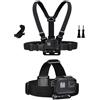 TEKCAM Action Camera Cinghia Pettorale Fascia Testa Supporto per Fascia Toracica Headstrap compatibile con GoPro Hero 13 12 11 10 9 8 7/ AKASO EK7000 V50 PRO/Exprotrek/COOAU/Piwoka/Apexcam