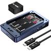 ANYOYO Custodia SSD NVMe M.2 Dual-Bay 40Gbps con ventola di raffreddamento, per Mac Mini Dock Dual Monitor, Thunderbolt 4/3/USB 4.0, custodia NVMe Dual supporta RAID software, 2 USBC 40Gbps per M1/M2/Windows