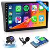 Hodozzy 2GB 64G Android Autoradio per Nissan Navara 2006-2012 Radio Wireless Carplay Android Auto Mirror Link, Hodozzy 9 Pollici Touch Screen, GPS, WiFi, Bluetooth, FM/RDS, DSP, 2 Din Radio per Nissan Navara