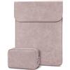 TECOOL Custodia per PC 13 Pollici Portatili Sleeve con Piccola Borsa in Ecopelle Custodia per 2018-2020 MacBook Air 13 A2179/A2337/A1932,MacBook PRO 13,dell XPS 13,Surface PRO X,MateBook 13, Rose