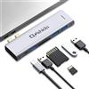 Onshida Hub USB C Adattatore 6 in 1 USB C Hub con HDMI 4K, Porte Type C PD, 2 x USB 3.0 e Lettore di Schede SD/TF Compatibile con MacBook, Google ChromeBook e Portatili Windows USB C