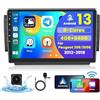 Hikity 8 Core 4+64G Car Play Radio per Peugeot 208 2008 2012-2018 Wireless Carplay Android Auto Android Autoradio 10.1 Pollici Stereo Auto con GPS 32EQ WIFI Bluetooth FM RDS SWC Telecamera Posteriore