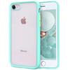 zelaxy Custodia Trasparente Case Compatibile per iPhone SE 2022 iPhone SE Iphone 7 Iphone 8 Cover Posteriore Rigida Antiurto Leggera con Bordi in Silicone + Protezione dello Schermo-Verde Menta