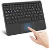 SOPPY Tastiera Bluetooth Portatile con Touchpad, Mini Tastiera Ricaricabile per iPad 9.7/iPad 10.2/iPad Air/Pro/Samsung Tab/Lenovo Tab/iOS/Android/Windows, Layout Italiano (Nero)
