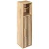 HOME DECO FACTORY, HD0271, porta carta igienica Klaus, collezione Natural Crush, mobili, mobili da bagno, 20 x 78 x 19 cm, marrone