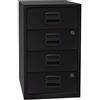 Bisley Home PFA - Cassettiera a 4 cassetti, in Metallo, 633 Nero, 40 x 41,3 x 67,2 cm
