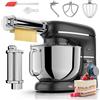 Fentic Impastatrice Planetaria con Macchina per la Pasta - 2000W - Robot da Cucina con Macchina per Pasta Fresca - Macchina Pasta - 6,2L Ciotola in Acciaio Inossidabile (Nero)