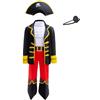 Lito Angels Costume Vestito da Carnevale Capitano Pirata con Benda e Cappello per Bambino Taglia 5-6 anni