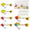 Yqhugbc 6 Pezzi Esche Artificiali Spinning, Esche da Pesca, Spoon Trout Area, Set di Esche in Metallo, Esche Artificiali, per Pesca alla Trota in Acqua Dolce e Salata Salmerini e Persici