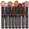 Beauty Searcher Set di 8 penne per ombretto, luccicante e neutro, color crema metallica, colore marrone chiaro, resistente all'acqua e a lunga durata, illuminante per gli occhi, matita colorata (A)