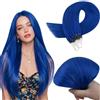 RUNATURE Extension Microing Capelli Veri 45cm 25g 25 Ciocche Blu #Blue