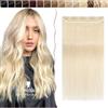 SEGO Extension Capelli Veri Bionde Ciocca Unica Clip in Remy Human Hair 100% Umani Fascia Larga 22cm Allungamento Posticci per Donna 20cm (40g) #60 Biondo Platino