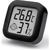 Houdian 3 pezzi - Mini Igrometro Termometro Digitale, Termometro Ambiente con Livello di Comfort, Monitor di Temperatura e umidità, Termometro da Interno per Serra, Stanza, Casa