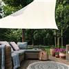 HAIKUS Tenda a Vela Triangolare 5x5x7.1 m, HDPE Traspirante, Telo Ombreggiante Triangolare 5x5x7, Tenda da Sole per Esterno, Giardino, Terrazza, Bianca