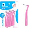 BOULTON UK Boulton - Spazzolini interdentali angolari, confezione da 10 pezzi, a forma di L, per la pulizia dei denti, igiene orale, filo interdentale, stuzzicadenti interdentali (0,4 mm)