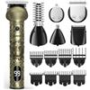 GLAKER Rasoio Elettrico Barba 6 in 1 - Kit Tutto-in-Uno con Regolabarba Uomo, Tagliacapelli Uomo Professionale e Rasoio Elettrico Corpo, Ideale per Capelli, Barba, Naso, Orecchie e Sopracciglia