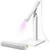 Xinlie Lampada Unghie Lampada UV Portatile con Supporto 3 W Mini Lampada UV Led Unghie Lampada per Unghie 45s/60s Lampada UV Led Unghie Professionale per Salone e Uso Domestico （Bianco）