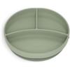 Suavinex, Piatto con Ventosa, Piatto in Silicone con Divisori, Piatto Antiribaltamento, per Alimentazione complementare, Lavabile in Lavastoviglie e Microonde, +6 Mesi, Verde