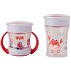 NUK Magic Cup & Mini Magic Cup - Set di bicchieri per imparare a bere, a prova di perdite, con bordo a 360°, 6 mesi, a prova di perdite e senza BPA, 160 ml e 230 ml, blu