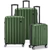 RONCATO ELEMENT 2.0 Set 3 Valigie Trolley | Grande, Medio e Cabina | Rigido, 4 ruote - Verde Militare